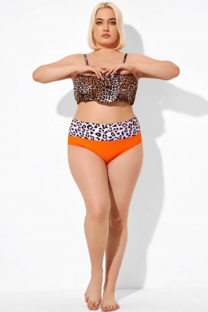 Fashion Leopard Printed Swim Bottoms for Lady