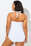 White Hollow Out Underwire One Piece Swimsuit 